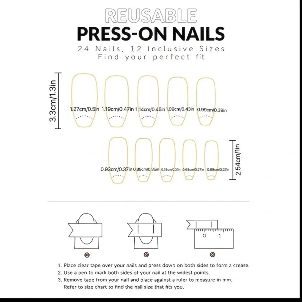 24 pc Sun goddess, moon and stars press on nails - Picture 3 of 3